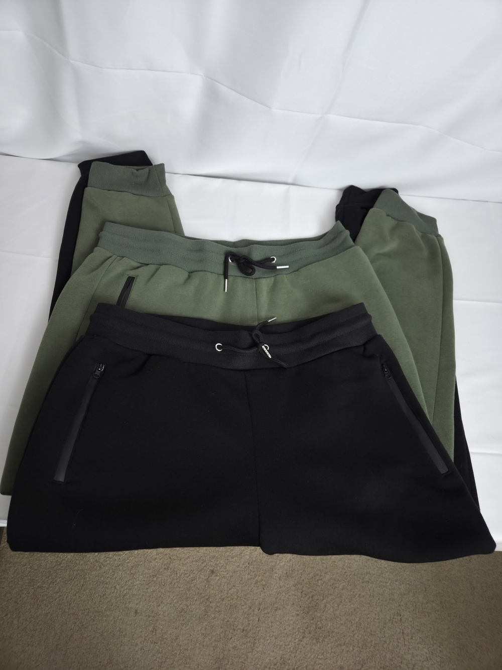 Pure Champ..Men's Olive & Black Drawstring Joggers..two for one.